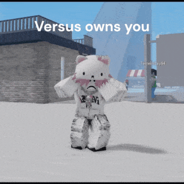 a screenshot of a video game with the words versus owns you on the bottom
