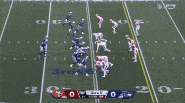 a football game between the 49ers and the seahawks