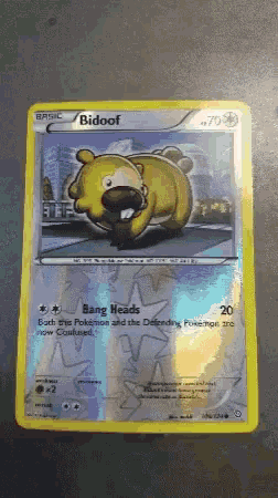 a pokemon card with bidoof on it