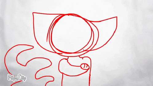a drawing of a cartoon character with the word flipaclip written on the bottom
