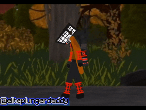 a cartoon drawing of a person with the name deltaplungerdaddy on the bottom right