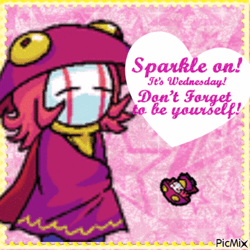 a cartoon character says sparkle on wednesday