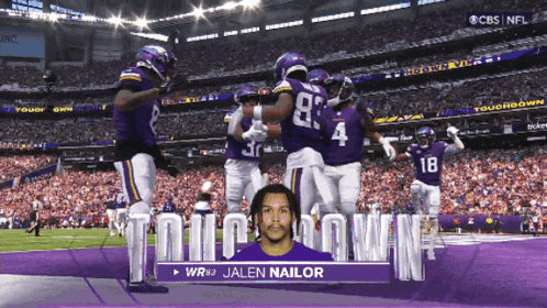 a football player with the name jalen nailor on the front
