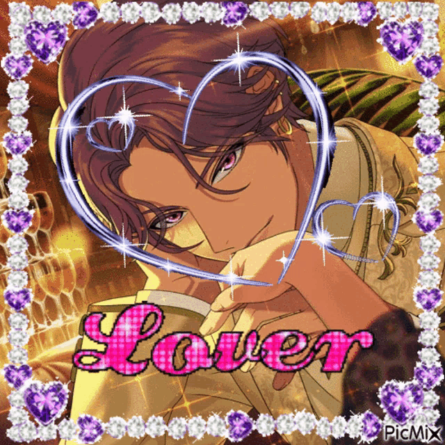 a picture of a man with a heart and the word lover