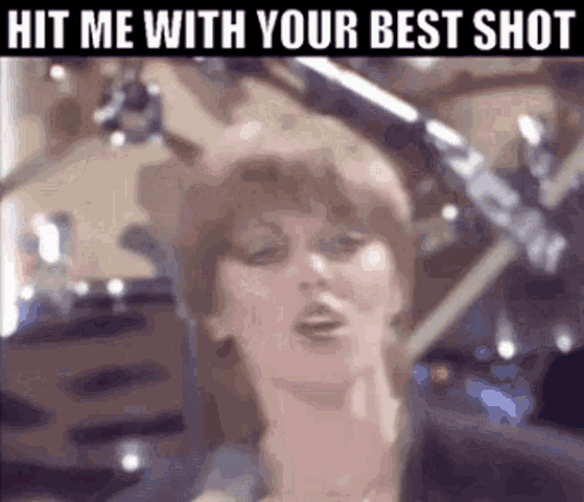 Pat Benatar Hit Me With Your Best Shot GIF
