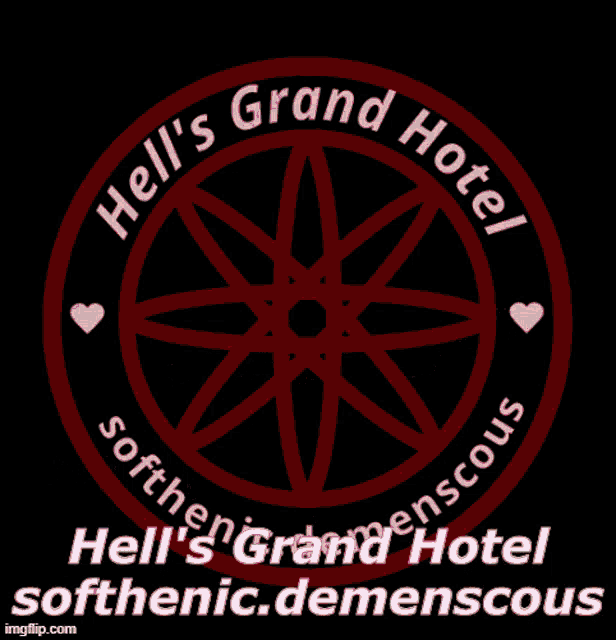 a person holding a pile of money with the words hell 's grand hotel softhenic demencous