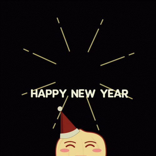 Happy New Year Hny Bb GIF - Happy New Year Hny Bb Binjai Bun GIFs