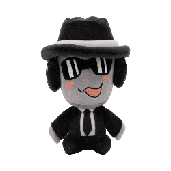 a stuffed toy with a hat and sunglasses
