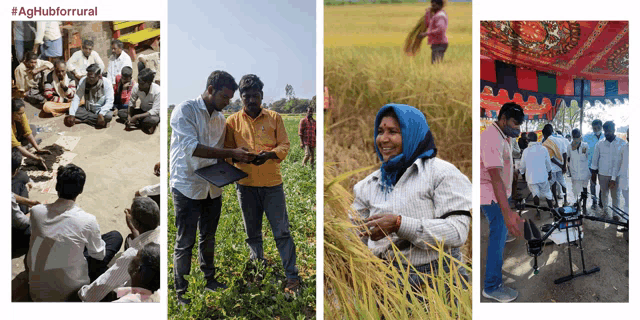 a collage of images with the hashtag aghubforrural on the top left