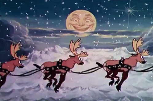 Christmas Eve Reindeer GIF - Christmas Eve Reindeer Santa Claus Is Coming To Town GIFs