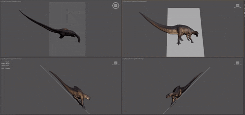 a screenshot of a 3d model of a lizard with a white background