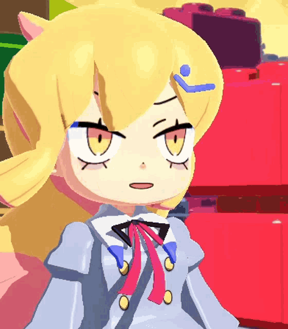 a close up of a cartoon character 's face with yellow eyes