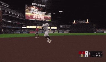a baseball game is going on at petco park