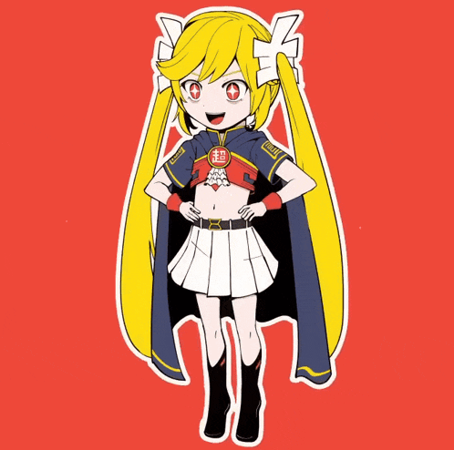 a cartoon drawing of a girl wearing a cape and a shirt that says ' super ' on it