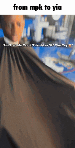 a man in a cape with the words from mpk to yia on the top