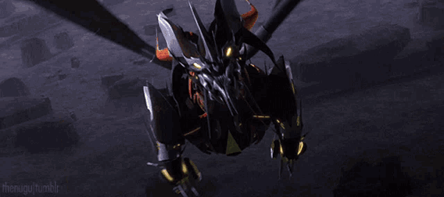 a picture of a robot with wings and a caption that says ' thenaughty tumblr '