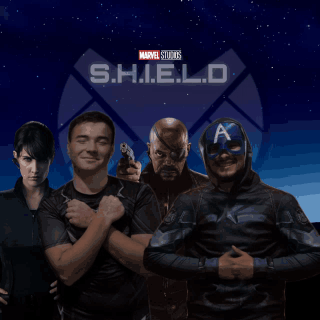 a poster for marvel studios ' s.h.i.e.l.d. shows a group of people
