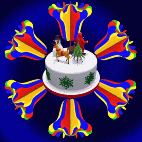 Chritmas Cake Christmas Decorations GIF - Chritmas Cake Christmas Decorations Christmas Bells GIFs