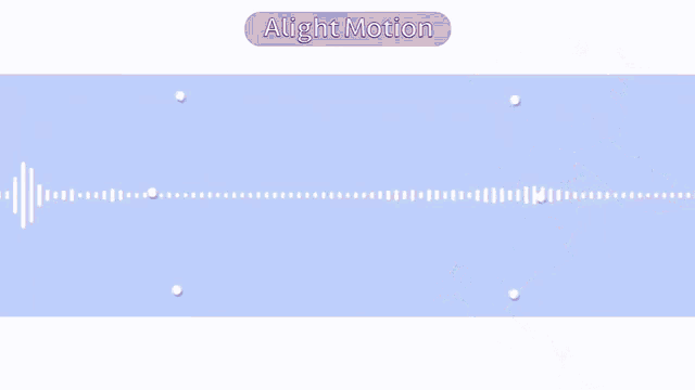 a white arrow is pointing to the left and the words alight motion are below it