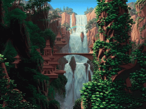 Pretty Waterfall GIF - Pretty Waterfall Animation GIFs