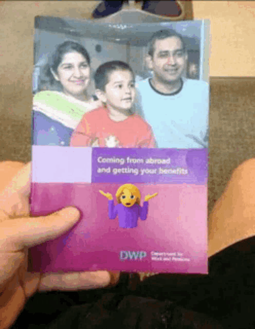 a book titled coming from abroad and getting your benefits by dwp