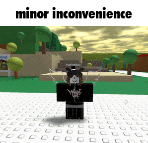 a picture of a girl in a video game with the words minor inconvenience below her