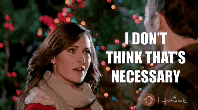 a hallmark ad with a woman and a man looking at each other