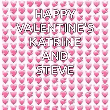 a happy valentine 's day greeting card with pink hearts on a white background .