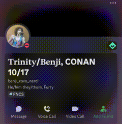 a screenshot of trinity / benji cona 's facebook page