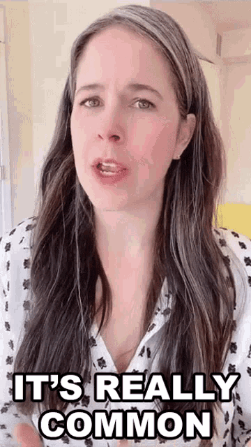 a woman with long hair is saying it 's really common .