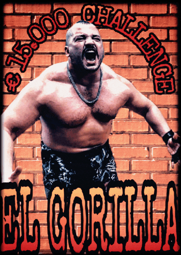 a poster of a wrestler named el corilla