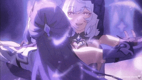 a girl in a purple dress is standing in a dark room .
