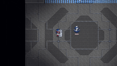 a cartoon character is standing in a circle of stars in a video game .