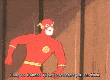 a batman is hanging from a rope in a cartoon .