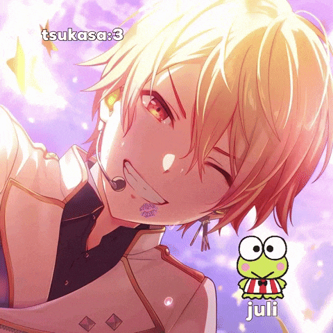 a picture of a boy with a microphone and the name juli on it