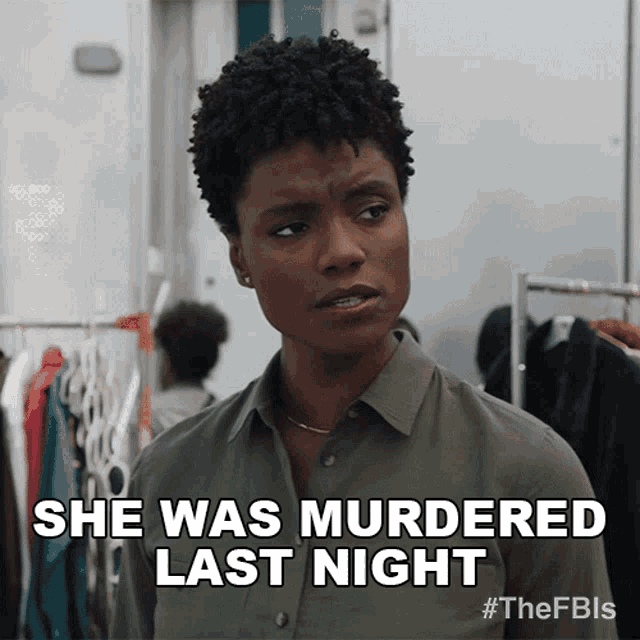 a woman says she was murdered last night in a gif