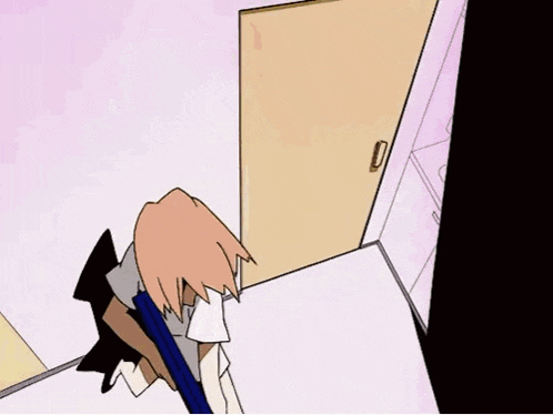 a cartoon of a woman holding a gun standing next to a skull