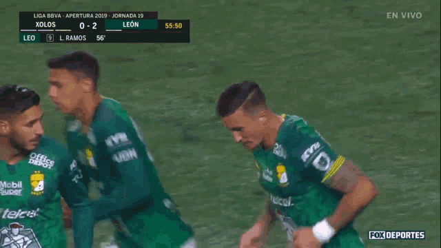 a soccer game is being played in fox deportes