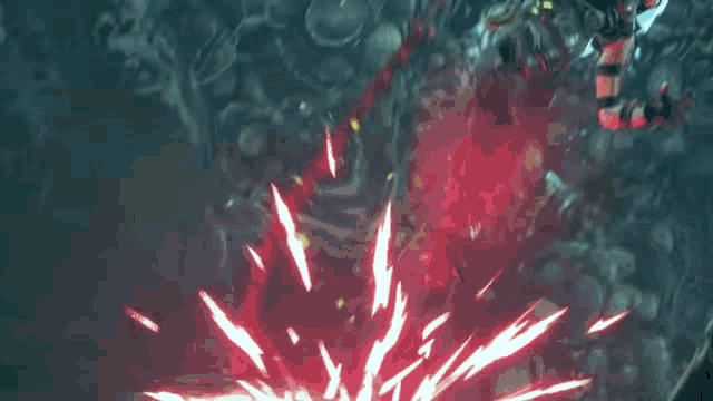 a video game character is laying on his back in the water .