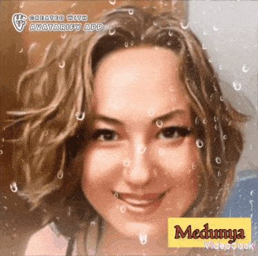 a painting of a woman with the name medumya on it