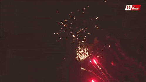 fireworks are displayed in the night sky with the letters iv on the bottom