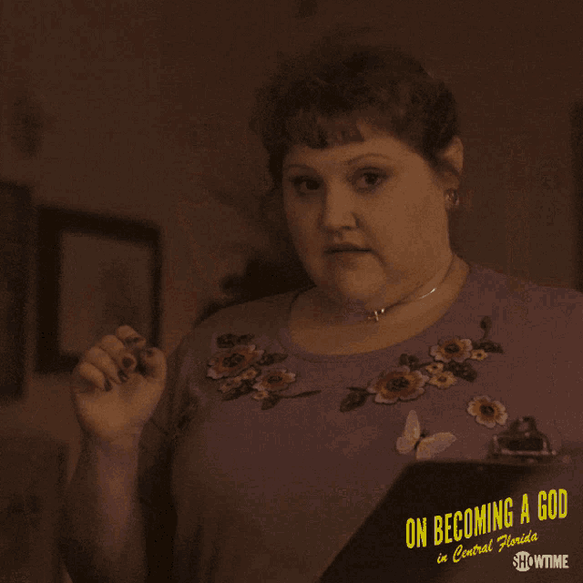 a poster for on becoming a god in central florida on showtime