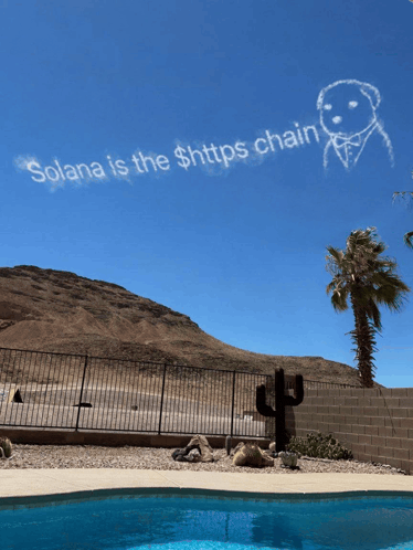 a sign in the sky says solana is the https chain
