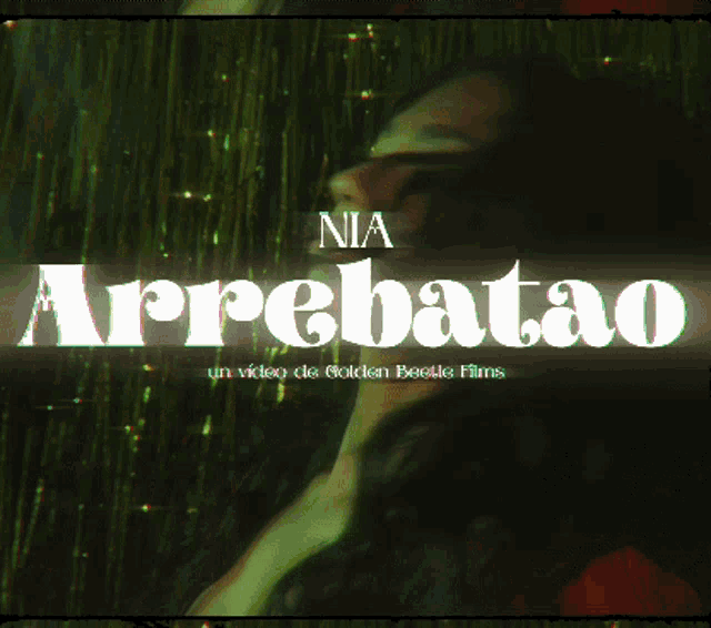 a woman is dancing in front of a green background with the words arrebatao