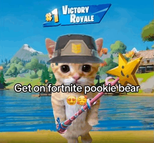 Get On Fortnite Pookie Bear GIF - Get On Fortnite Pookie Bear Kitten GIFs