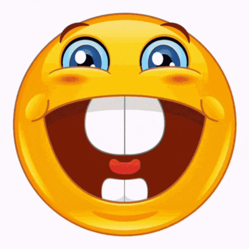 a yellow smiley face with a big smile and a big mouth