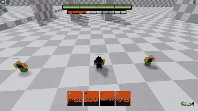 a screenshot of a video game with a score of 2 points