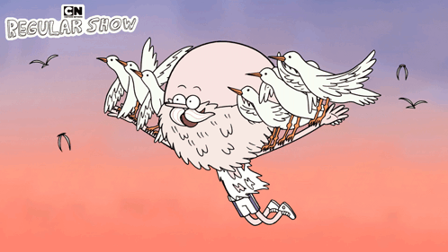 Flying Into The Sky Pops GIF - Flying Into The Sky Pops Regular Show GIFs