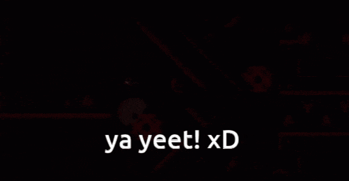 a red and black background with the words ya yeet xd on the bottom