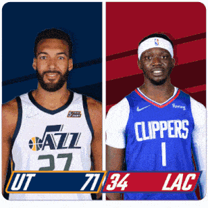 Utah Jazz (71) Vs. Los Angeles Clippers (34) Half-time Break GIF - Nba Basketball Nba 2021 GIFs